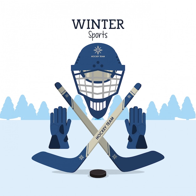 Winter sport icons design 