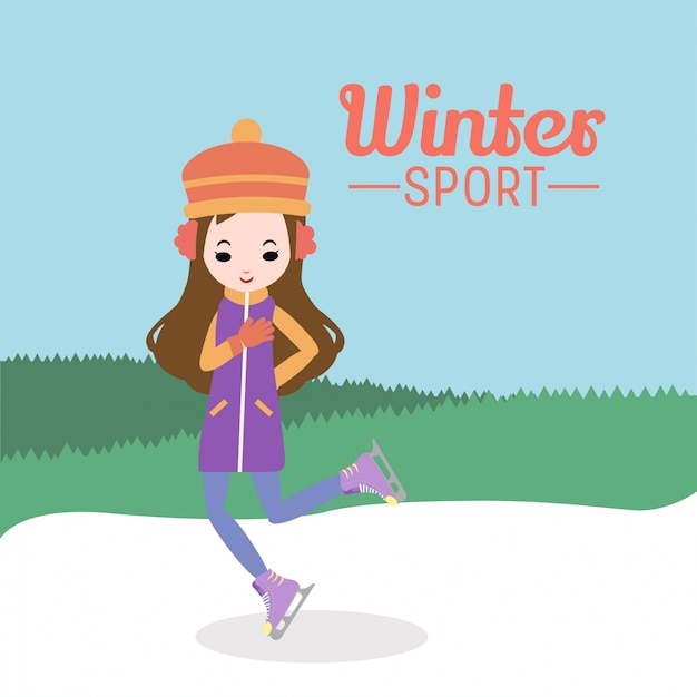 Winter sport illustration