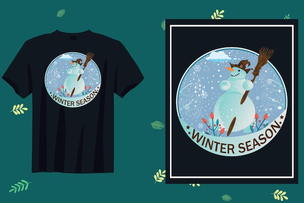 Winter t shirt design vector