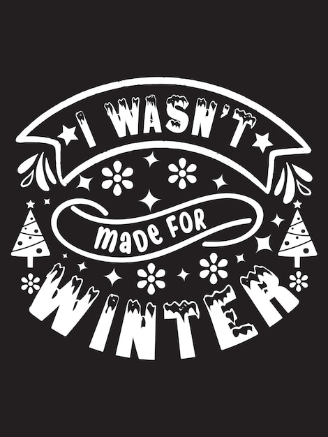 Winter t shirt design, winter element