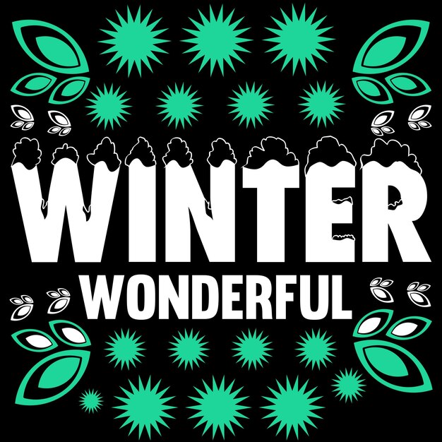 Vector winter t-shirt design