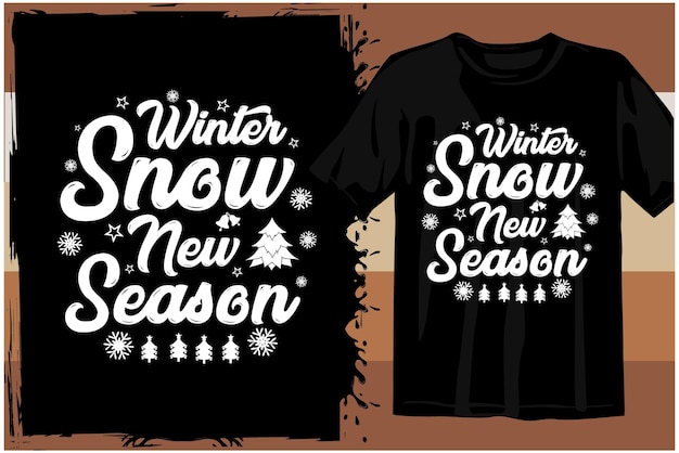 Winter T-shirt ontwerp Vector. Winter weer. Typografie t-shirtontwerp. Kalligrafie Vector Graphics