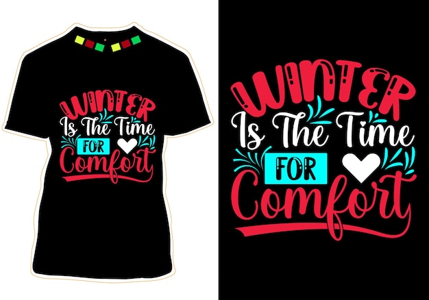 Winter t-shirt ontwerp vector