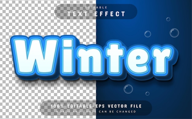 Winter text effect editable