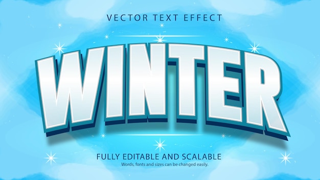 Winter text effect editable