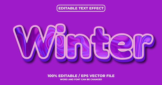 Winter text effect style