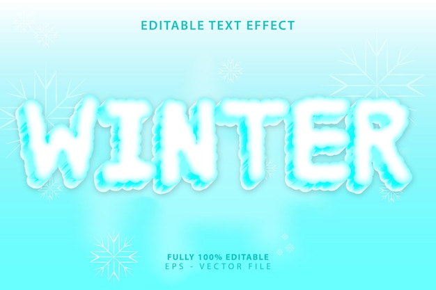 Vector winter text effect