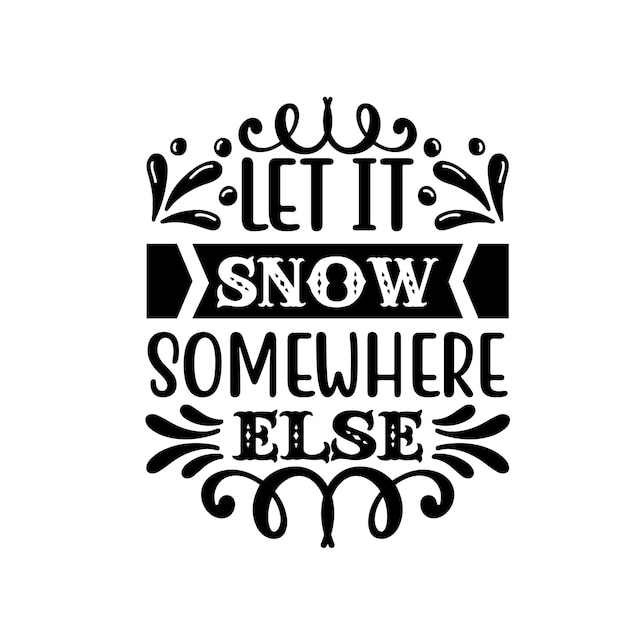 Winter typography vector design