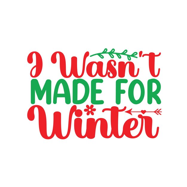 Winter typography vector design