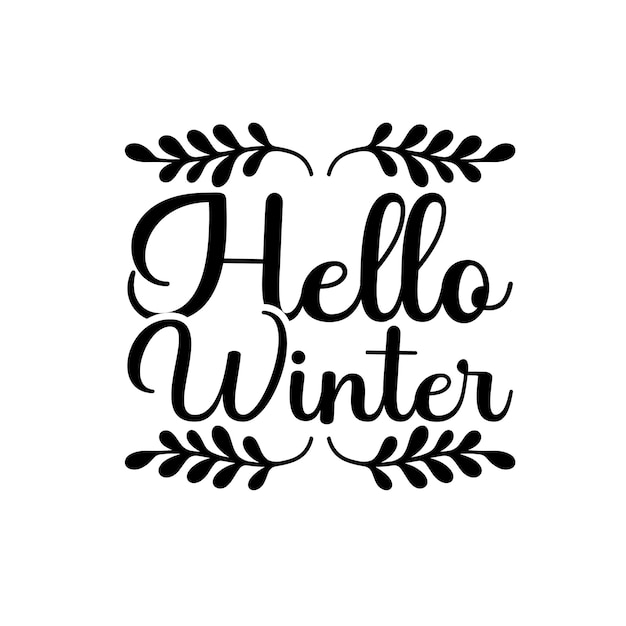 Vector winter typography vector design