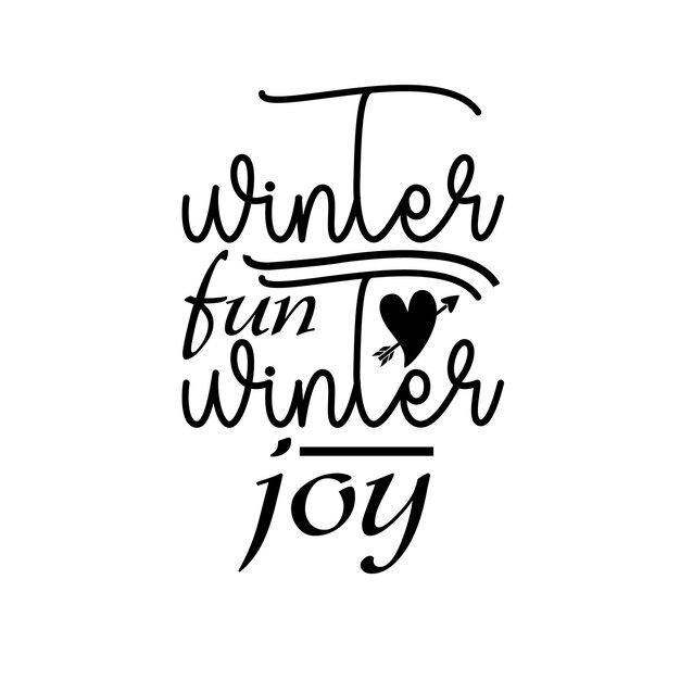 Winter typography vector design