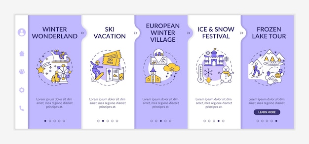 Modello di onboarding per le vacanze invernali