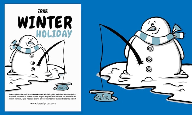 Vector winter vakantie poster ontwerp illustratie