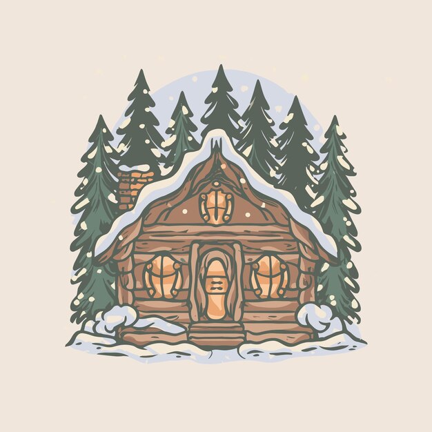 Vector winter vector art illustration