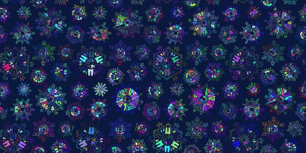 Vector winter vector background colorful snowflakes christmas