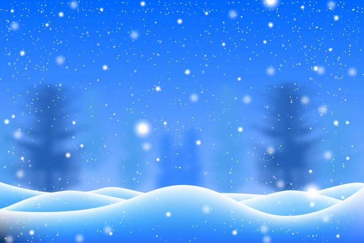 Winter vector realistic snowfall wallpaper concept