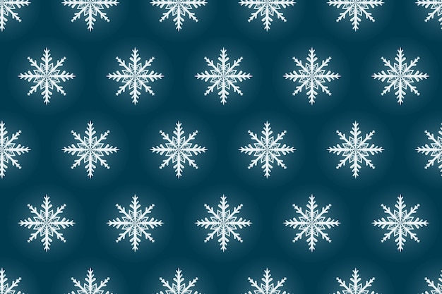ベクトル 冬の青い雪の結晶のシームレスな漫画パターン ベクトル
