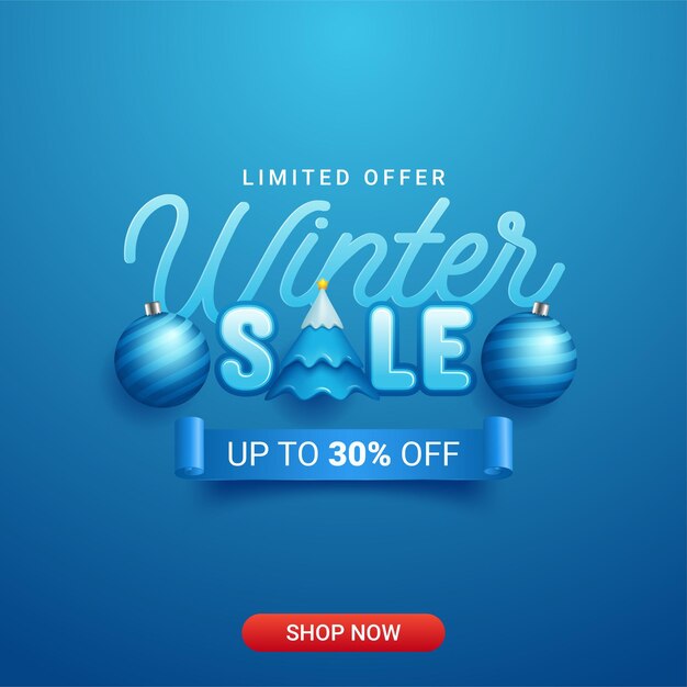 Winter verkoop product banner vectorillustratie