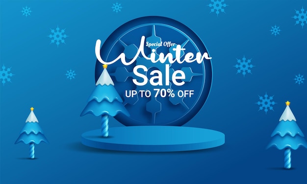 Winter verkoop vector banner ontwerp