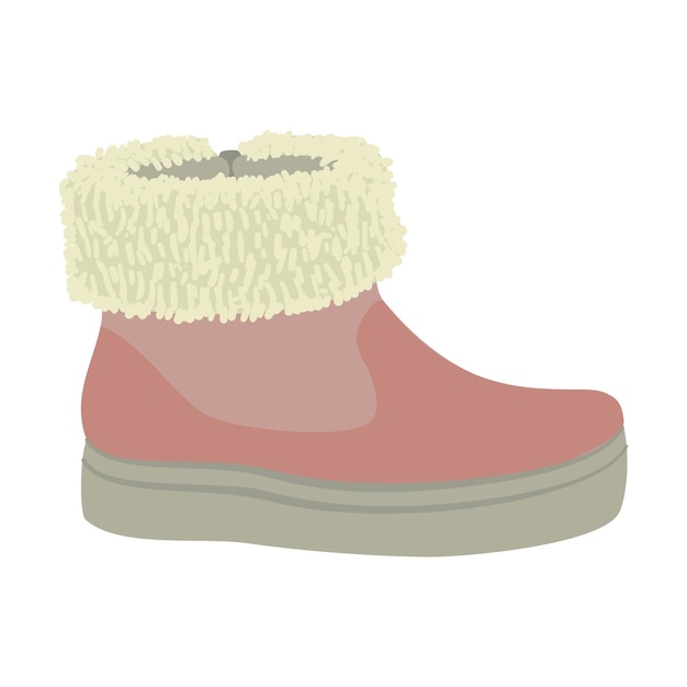 Vector winter woman shoe icon flat illustration of winter woman shoe vector icon for web design