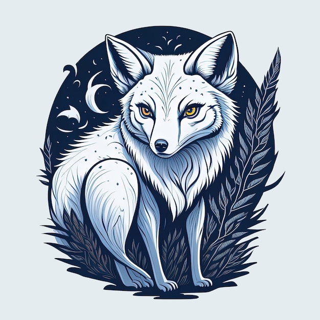 Winter Wonderland Arctic Fox Graphic for Wall Art