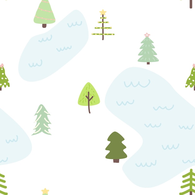 Winter xmas seamless pattern