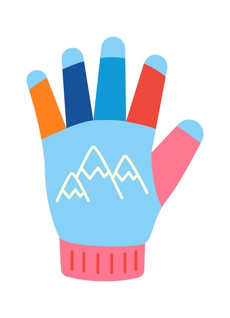 Winterhandschoen Warme Kleren Vectorillustratie