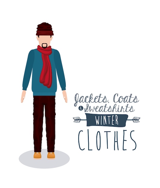 Vector winterkleding ontwerp