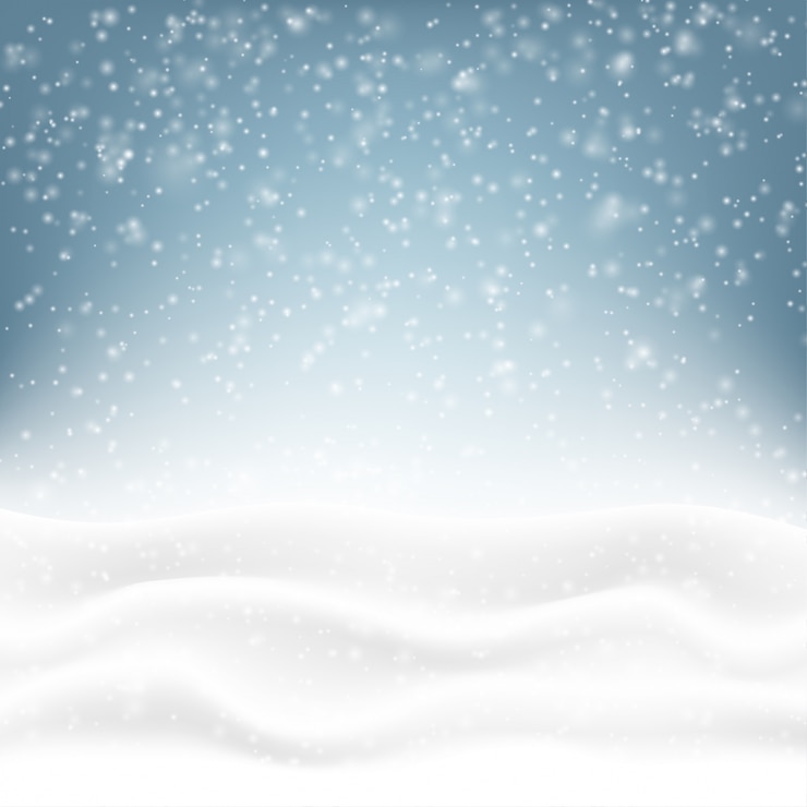 Vector winterlandschap met sneeuw