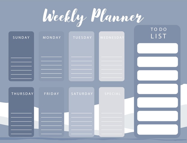 Winterplanner met bergboomlandschap