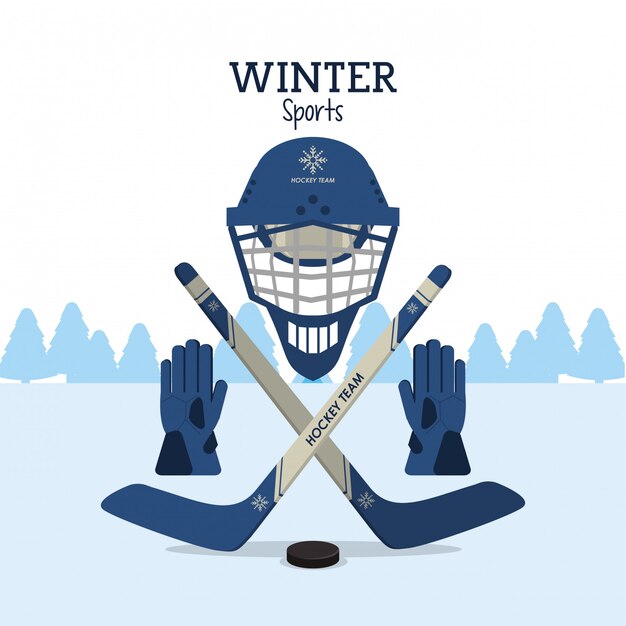 Wintersport iconen ontwerp