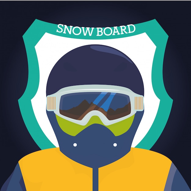 Vector wintersport ontwerp