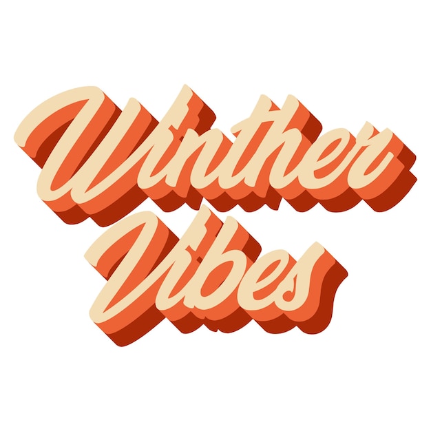 Winther vibes inscription in groove style