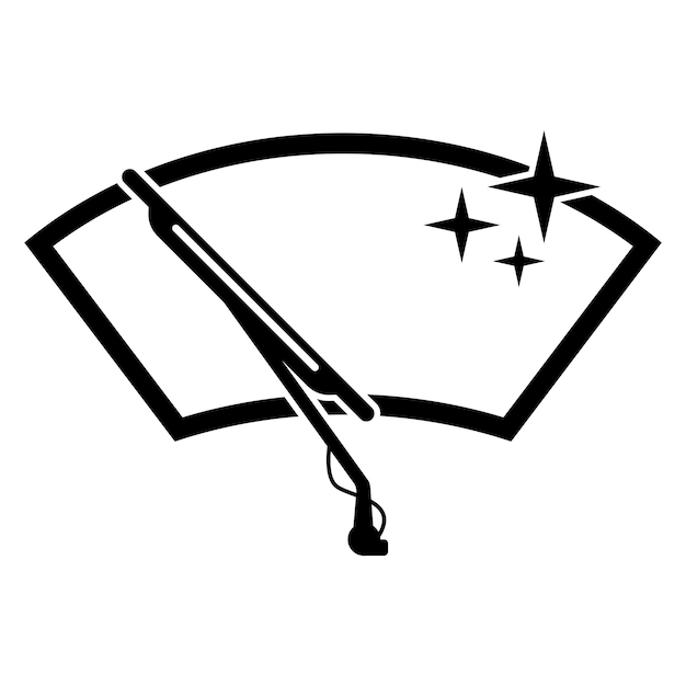 Дизайн символа векторной иллюстрации значка стеклоочистителя