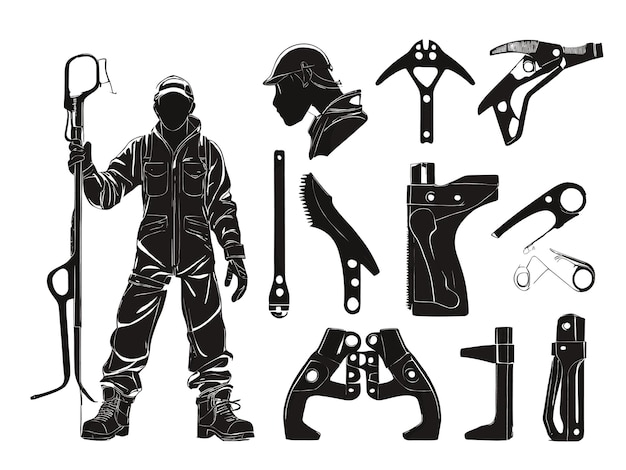 Wire Stripper's silhouette illustration vector design