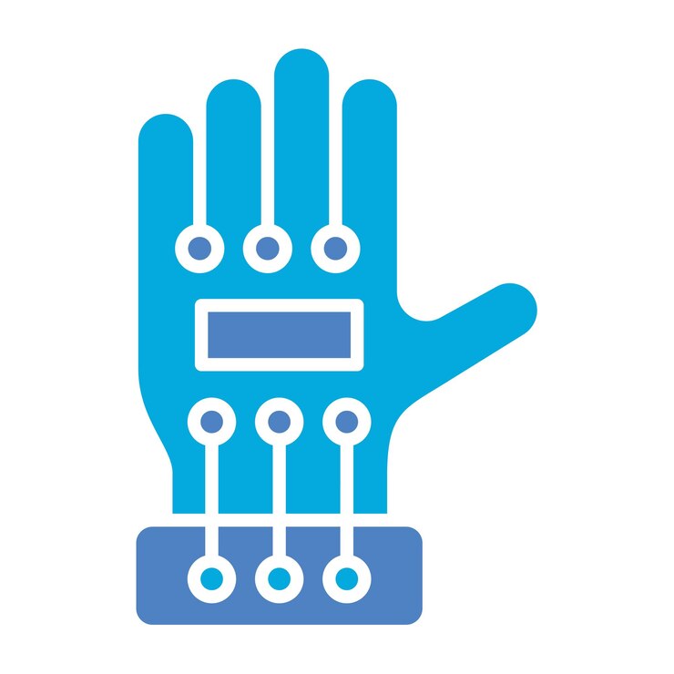 Vector wired glove icon