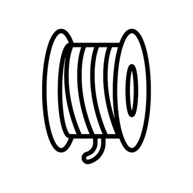 Wired power cable roll icon