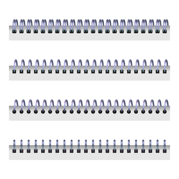 ベクトル 本のシートを製本するための有線スパイラル
