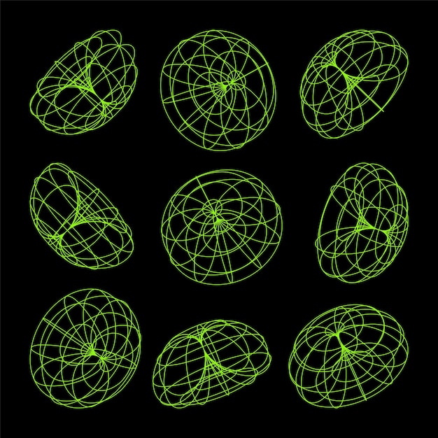 Wireframe gelijnd vormen perspectief mesh d raster laag poly geometrische elementen retro futuristisch ontwerp