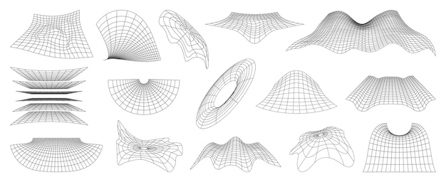 ワイヤフレームグリッドメッシュ フューチャリスティック ネット 3D プロスペクティブ