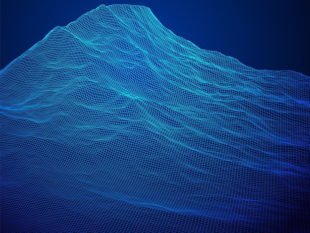 Wireframe landscape background