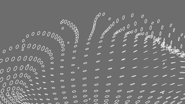 흰색 배경에 와이어 프레임 풍경 추상적인 기하학적 벡터 기술 배경 3d 벡터 디지털 배경