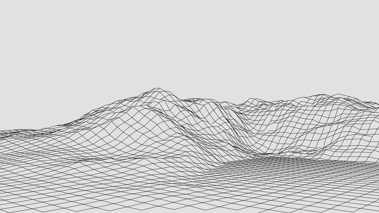 वेक्टर wireframe landscape wire wireframe terrain lines landscape design 3d landscape