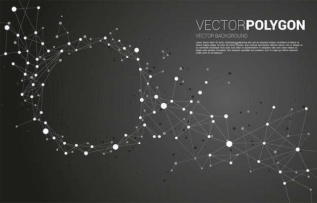 Wireframe veelhoekige lijnen Verbind punt Geometrische bol.