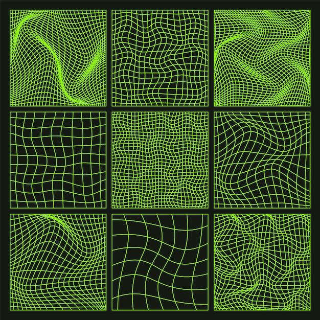 Wireframe vormen gelijnd perspectief mesh d raster laag poly geometrische elementen retro futuristisch ontwerp