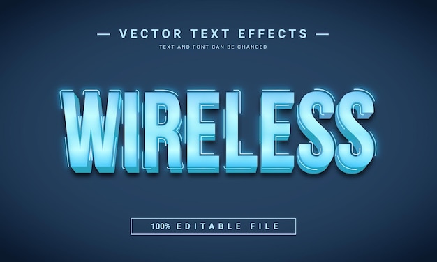 Wireless 3d text effect