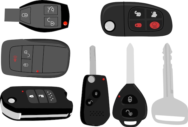 Wireless car key remote Control illustration