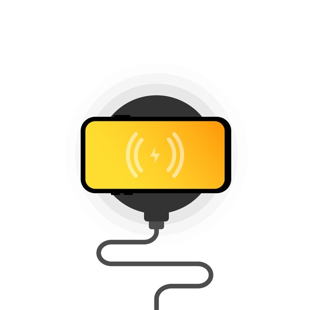 Wireless charger or smartphone on wireless charging