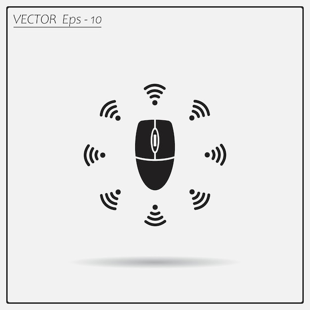 Символ беспроводного подключения гаджет wifi Векторная иллюстрация на светлом фоне Eps 10