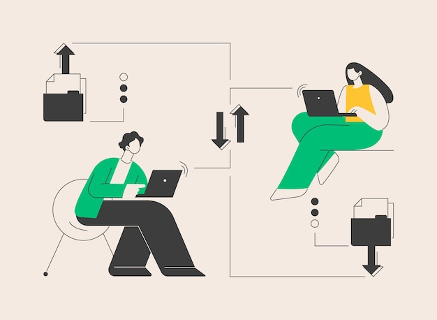 Illustrazione vettoriale del concetto astratto di connessione di dispositivi wireless